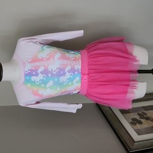Faded Glory Girls Size 5T in Pink matching set top skirt